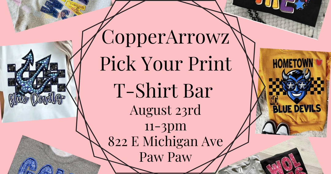 Pick Your Print Spirit Wear T-Shirt Bar | Destination Paw Paw